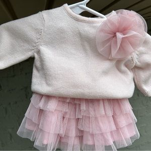 NWOT- First Impressions Infant Sweater and Skirt Set